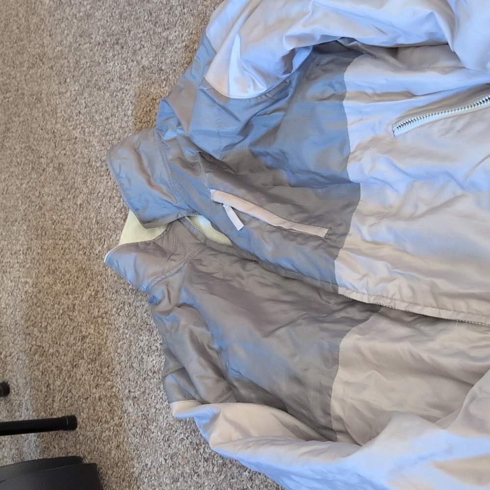 Hexagon Brand Reversible Gray and Cream Jacket